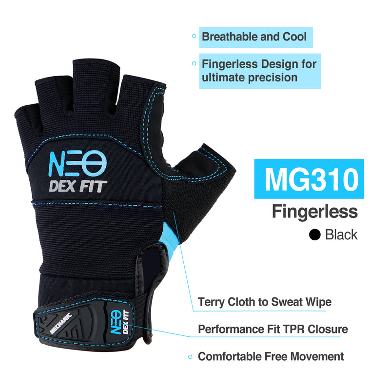 Load image into Gallery viewer, Mechanic Fingerless Gloves MG310