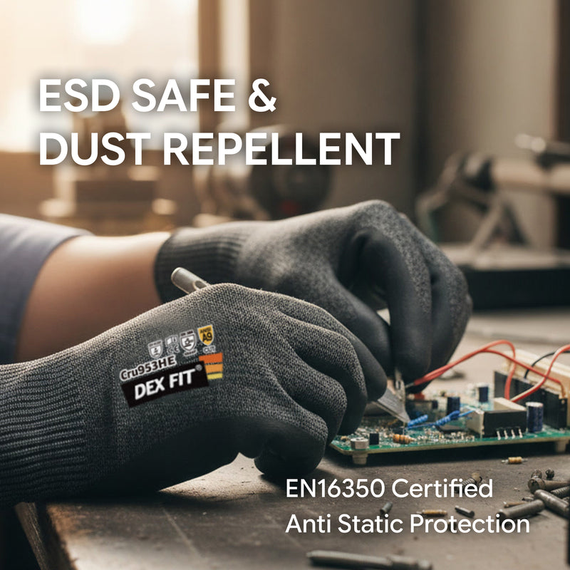 Load image into Gallery viewer, DEX FIT CRU953HE ANSI A9 Cut Resistant Work Gloves