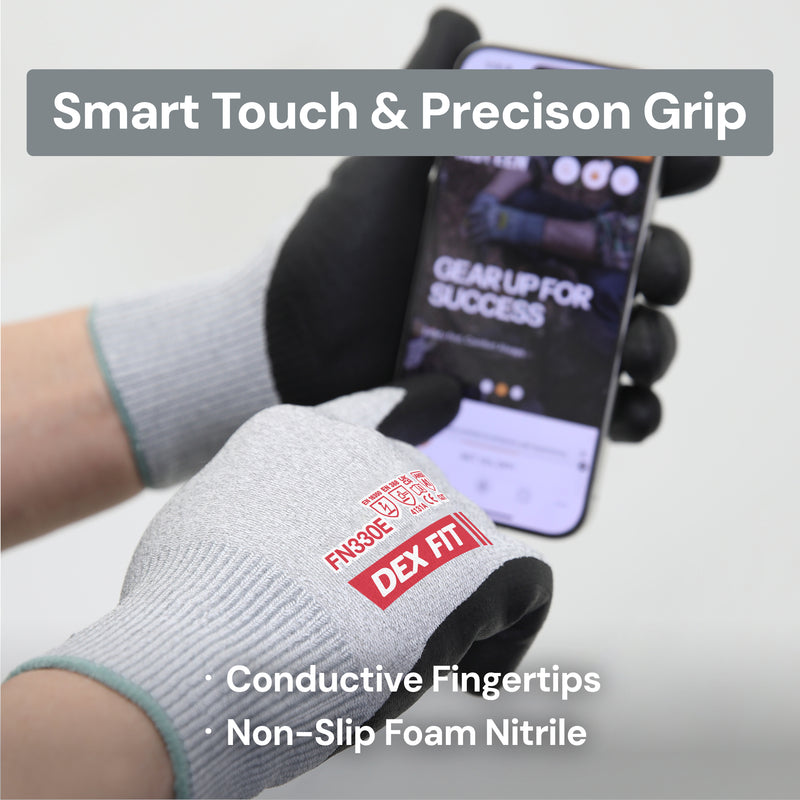 Load image into Gallery viewer, DEX FIT FN330E Thin Nitrile Work Gloves, Breathable 15-Gauge 3D Fit