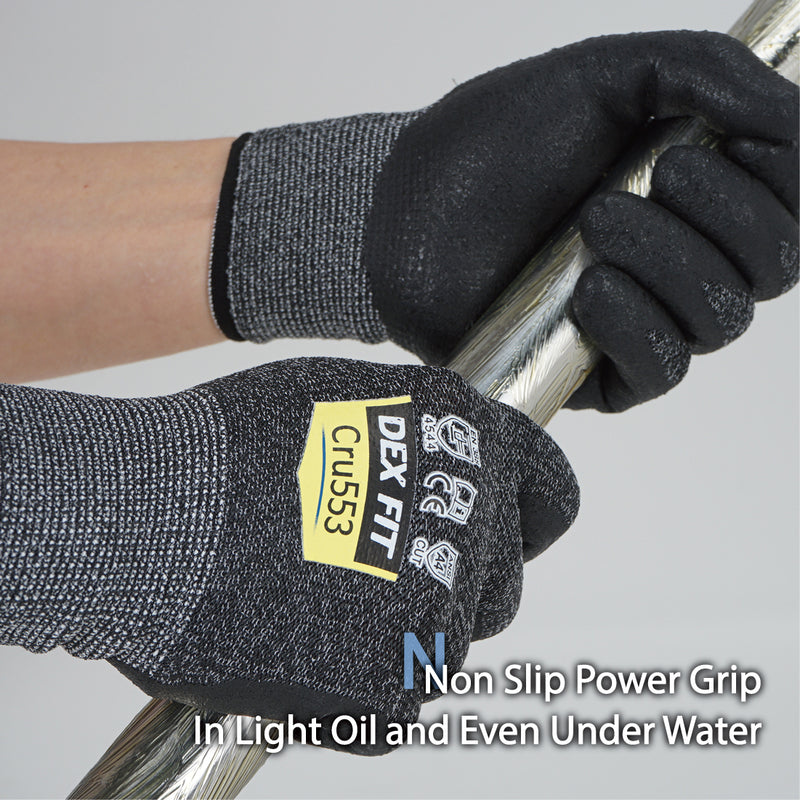 Load image into Gallery viewer, cut resistant glove, best cut resistant glove, dex fit, grey, CRU553, touchscreen capable