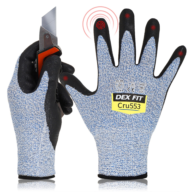 Load image into Gallery viewer, cut resistant glove, best cut resistant glove, dex fit, grey, CRU553, touchscreen capable