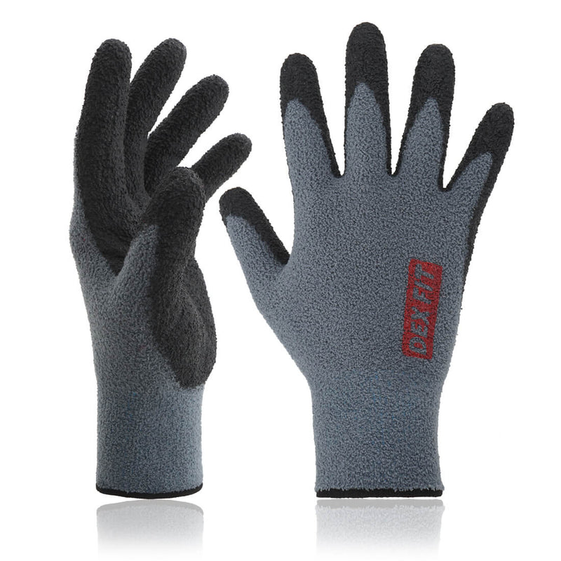 Load image into Gallery viewer, 100% Polyester Fleece Work Gloves NR450 in Gray which keeps the hands warm and comfortable during the cold weather.
