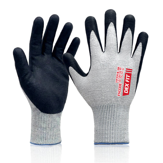 DEX FIT FN330E Thin Nitrile Work Gloves, Breathable 15-Gauge 3D Fit