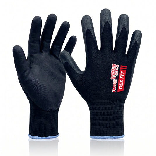 DEX FIT FN330E Thin Nitrile Work Gloves, Breathable 15-Gauge 3D Fit