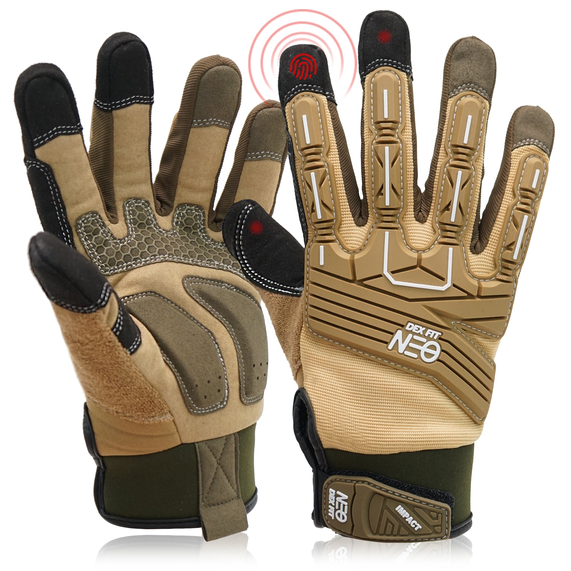 Guanti Invernali Meccanici DEX FIT MG310, Taglia 7 (S), Impermeabili E Termici Con 3M Thinsulate, Rinforzi In Pelle, Touchscreen, Certificazione CE
