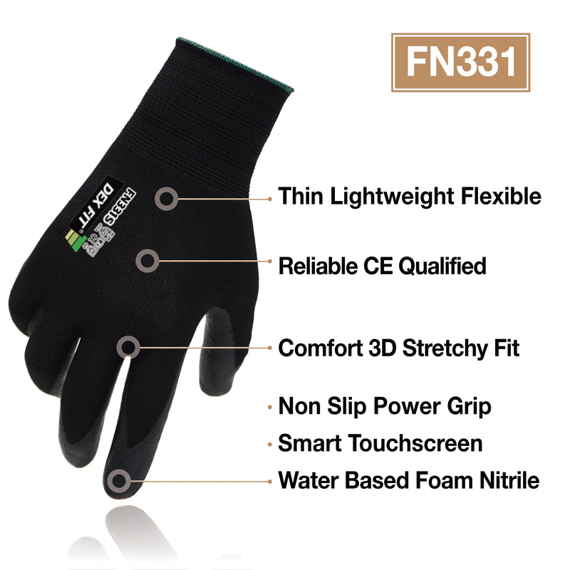 Load image into Gallery viewer, DEX FIT Sandy Nitrile Work Gloves FN331S
