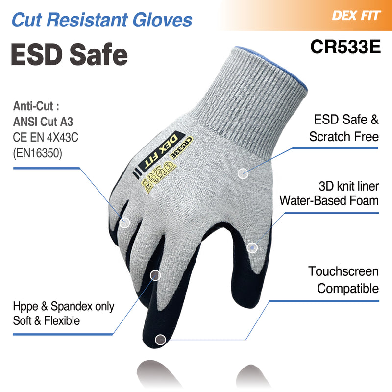 Load image into Gallery viewer, DEX FIT Cut Resistant Work Gloves A3 CR533E
