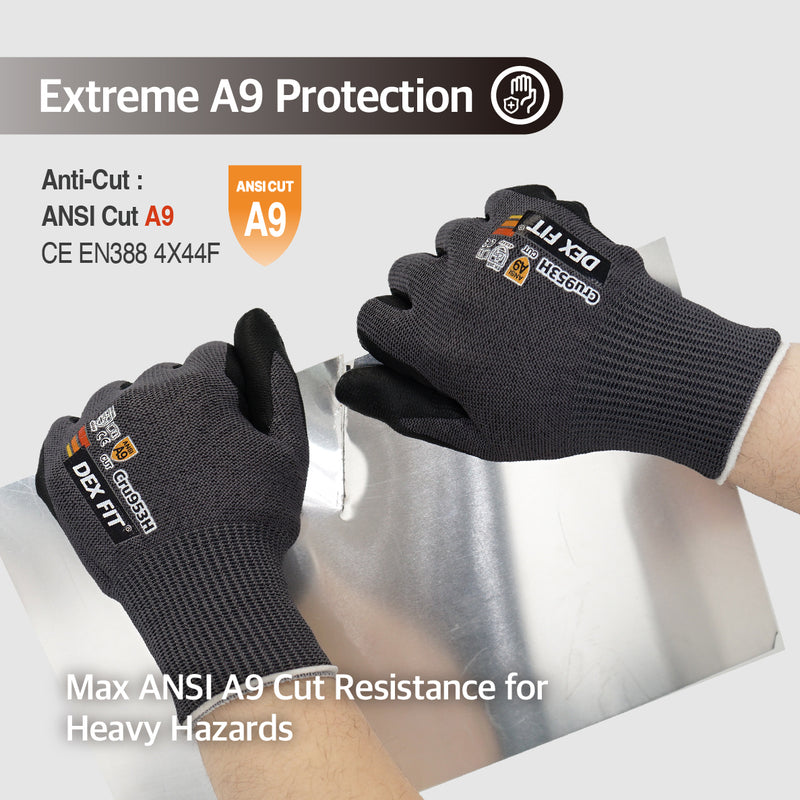 Load image into Gallery viewer, DEX FIT CRU953HE ANSI A9 Cut Resistant Work Gloves
