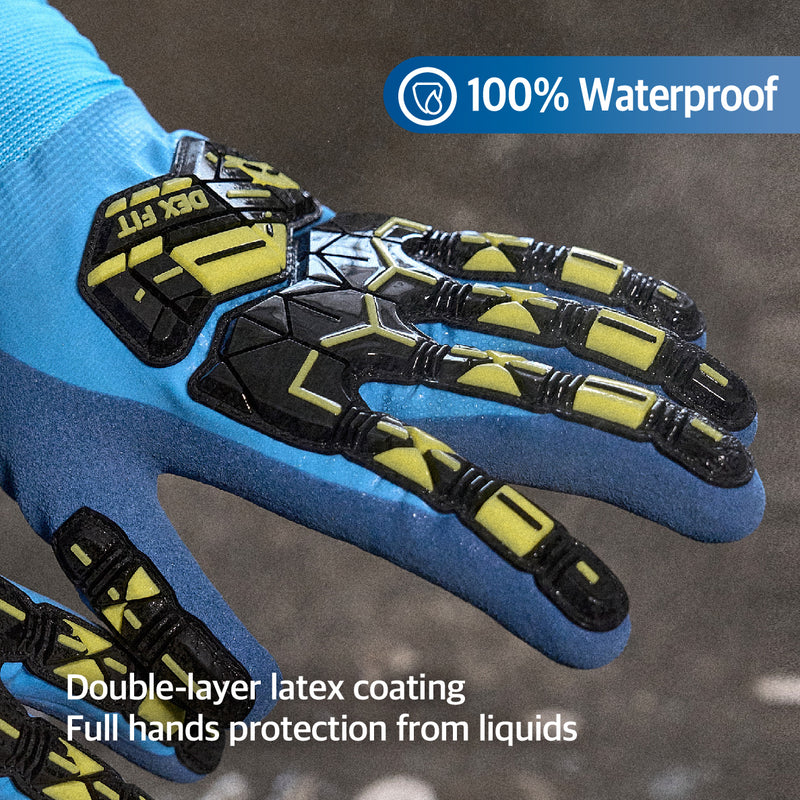 Load image into Gallery viewer, DEX FIT Waterproof Work Gloves WD220 Double Impact, Thermal and Insulated
