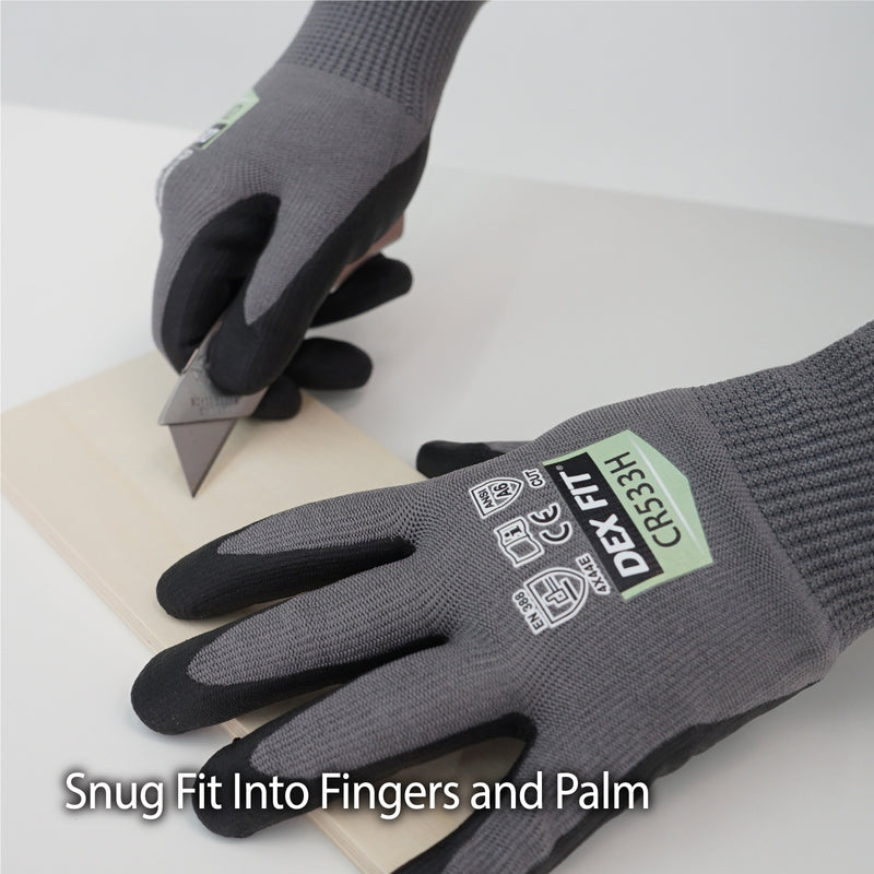 Load image into Gallery viewer, DEX FIT Level A6 Cut Resistant Gloves CR533H - Silky Smooth and Fiberglass Free
