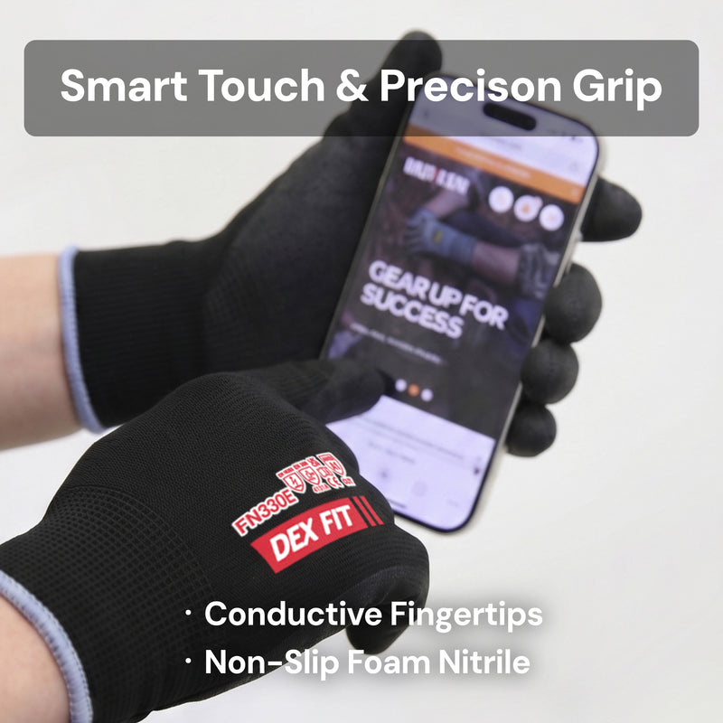 Load image into Gallery viewer, DEX FIT FN330E Thin Nitrile Work Gloves, Breathable 15-Gauge 3D Fit
