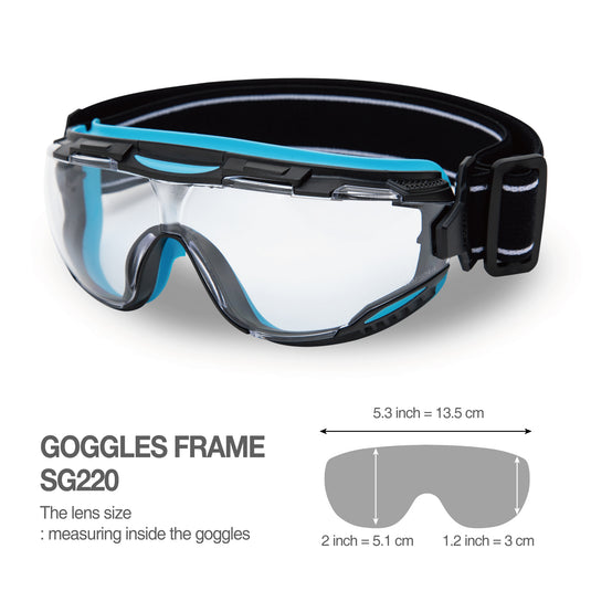 DEX FIT Protective Safety Goggles SG220; Anti Fog & Scratch, Z87 Eye Protection for Lab, Science, and Chemistry Work, Ad