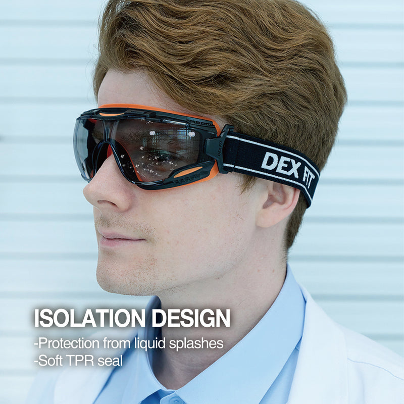 Load image into Gallery viewer, Safety Goggles SG220 Clear, Tinted 3X Anti-Fog &amp; Anti-Scratch
