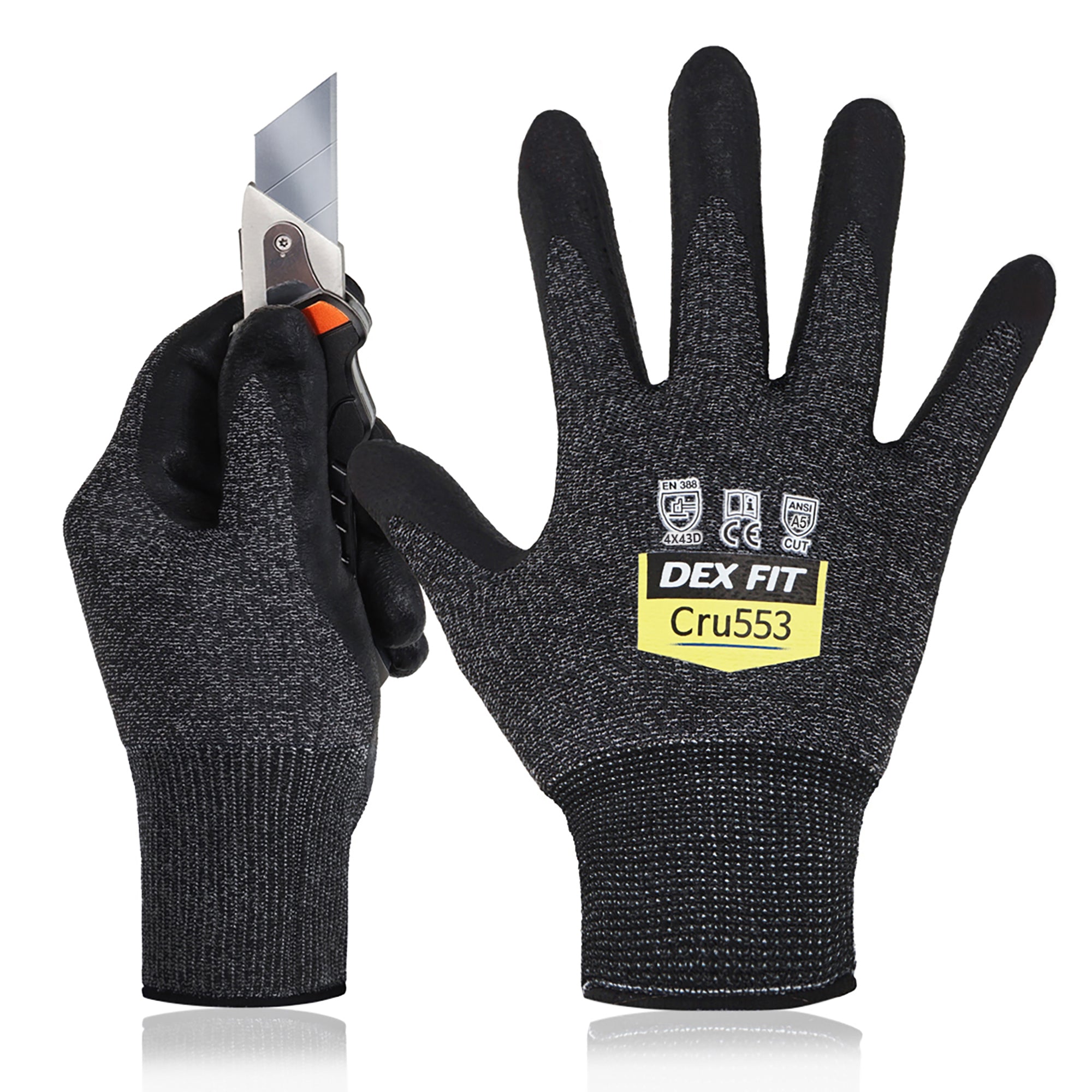 Level Cut Resistant Gloves Cru553 MUVEEN DEX FIT - Main Image