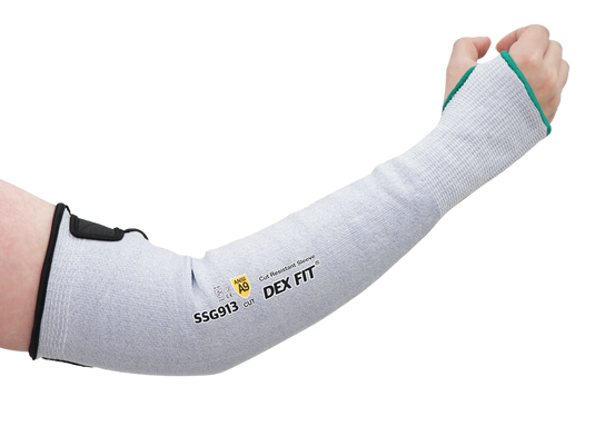 DEX FIT SSG913 ANSI A9 Cut Resistant Sleeves with Thumb Hole