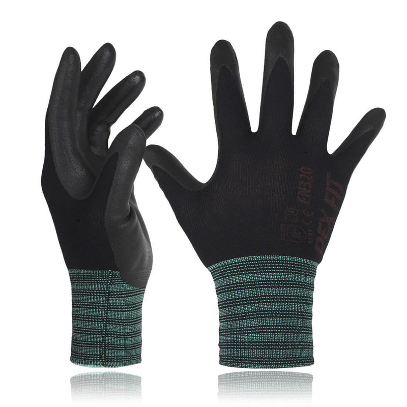 Dex Fit FN320-BLUE-S-003 Premium Nylon Nitrile Work Gloves, 3D-Comfort