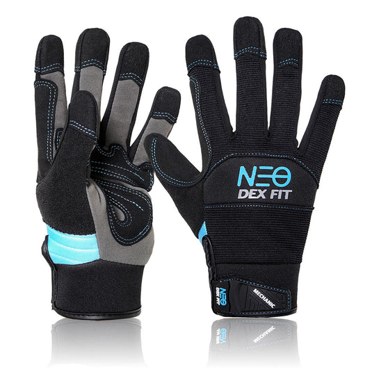 The Mechanic Lightweight Gloves MG310 in Black showcasing its high-quality, thin, flexible materials which is useful in various applications.