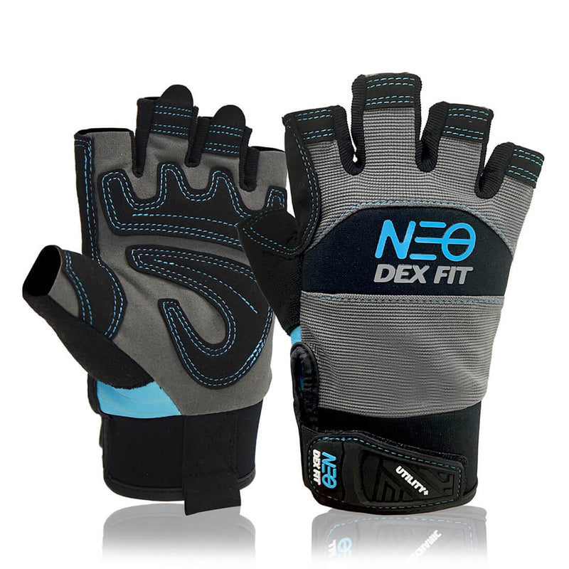 Load image into Gallery viewer, Mechanic Fingerless Gloves MG310 in Gray showcases a fingerless design for optimal control and dexterity while still being durable and long-lasting.
