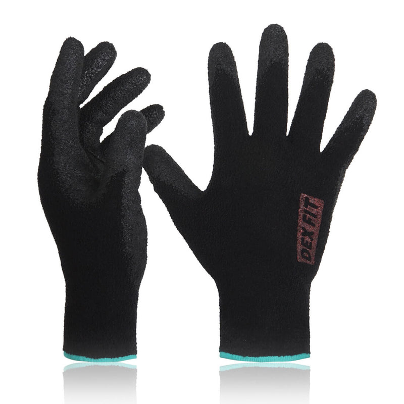 Load image into Gallery viewer, 100% Polyester Fleece Work Gloves NR450 in Black which keeps the hands warm and comfortable during the cold weather.
