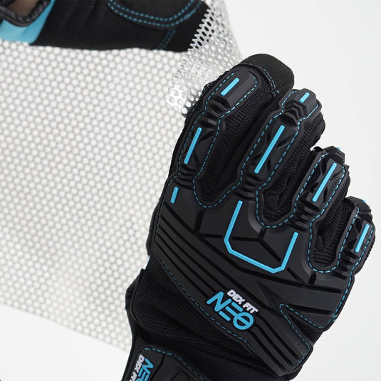 Holding hazardous materials like mesh wires while using the Mechanic Impact Resistant Gloves MG310 as it offers a safe grip without compromising the tactile feel.