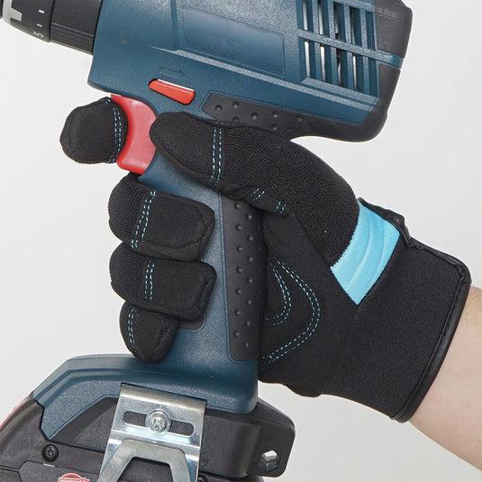 Wearing the Mechanic Winter Gloves MG310 while using a screwdriver highlighting the gloves flexibility, durability, and excellent grip.