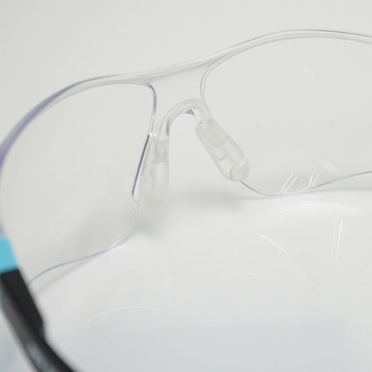 A closer look of the silicone nose piece of the Safety Glasses SG210 which is extremely comfortable and can be replaced as needed.